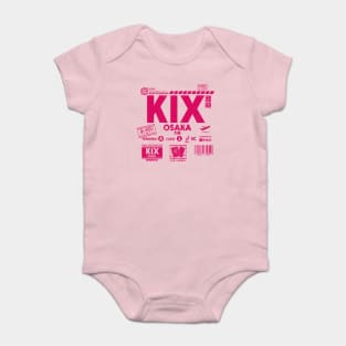 Vintage Osaka KIX Airport Code Travel Day Retro Travel Tag Baby Bodysuit